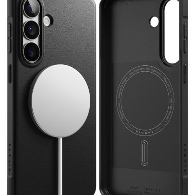 Juodas dėklas Samsung Galaxy S26 Plus Ringke Onyx Magnetic Magsafe su magnetine apsauga