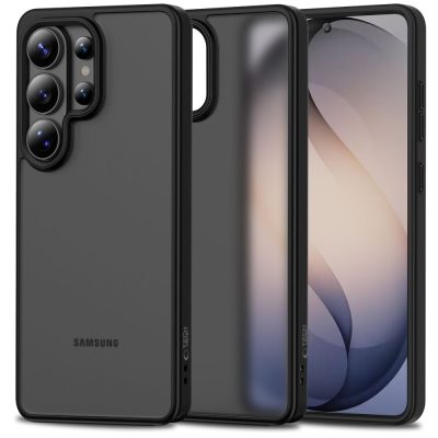 Juodas matinis dėklas Samsung Galaxy S26 Ultra Tech-Protect Magmat su apsauga kamerai