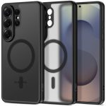 Juodas matinis Tech-Protect Basicmag Magsafe dėklas Samsung Galaxy S26 Ultra su MagSafe ziedu ant nugaros