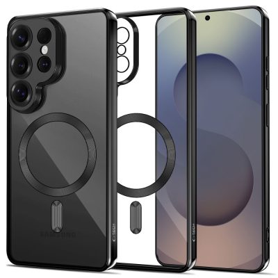 Juodas dėklas Samsung Galaaxy S26 Ultra Tech-Protect Magflex Magsafe su kameros apsauga ir magnetine apskrita zona