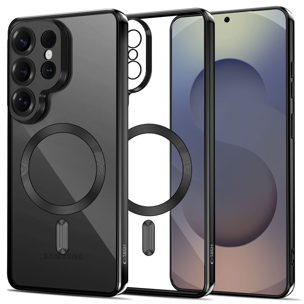 Juodas dėklas Samsung Galaaxy S26 Ultra Tech-Protect Magflex Magsafe Juodas dėklas Samsung Galaaxy S26 Ultra Tech-Protect Magflex Magsafe su kameros apsauga ir magnetine apskrita zona