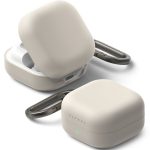 Akmens spalvos dėklas Samsung Galaxy Buds 4 4 Pro Ringke Silicone su karabineriu