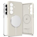 Cosmic Latte dėklas Samsung Galaxy S26 Tech-Protect Silicone Magsafe smelio spalvos su jungtimi