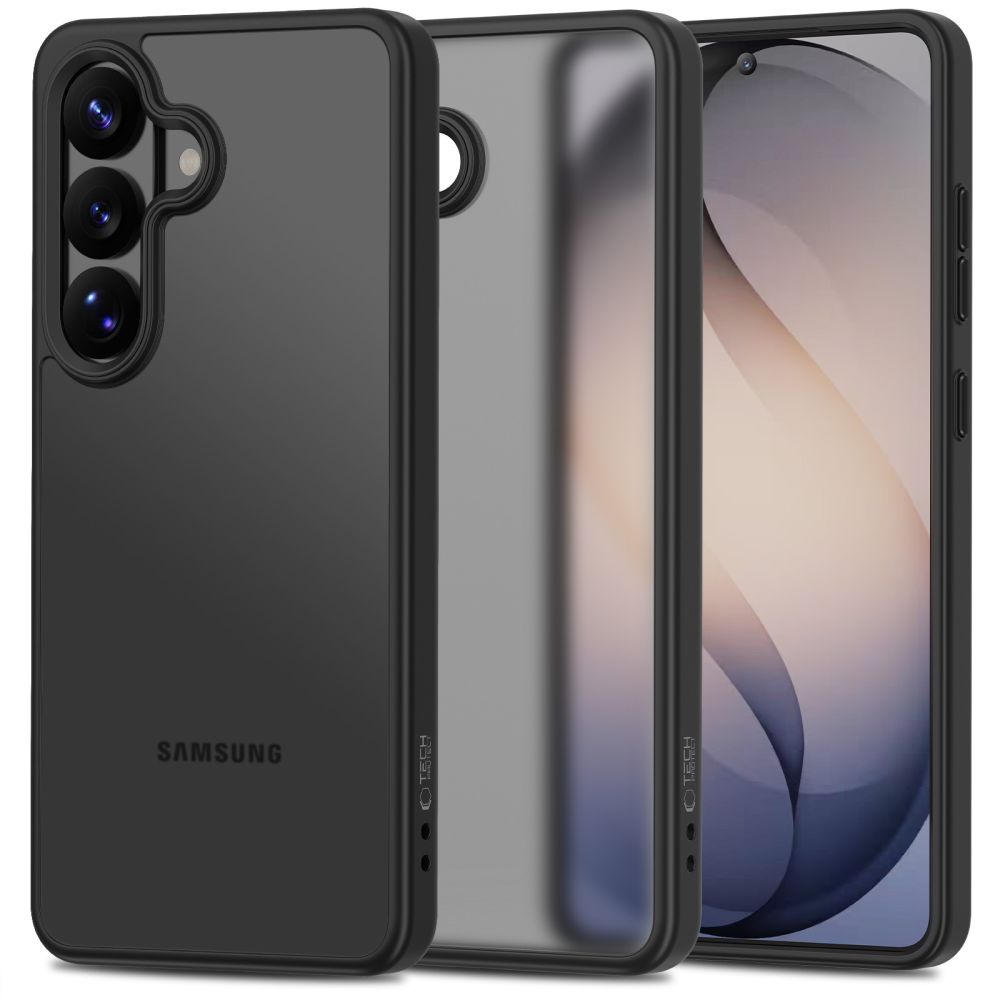 Juodas matinis dėklas Samsung Galaxy S26 Plus Tech-Protect Magmat Juodas matinis dėklas Samsung Galaxy S26 Plus Tech-Protect Magmat su trimis galinėmis kameromis