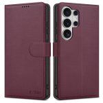 Bordo atverčiamas dėklas Samsung Galaxy S26 Ultra Tech-Protect Wallet su matine tekstūra ir magnetiniu užsegimu