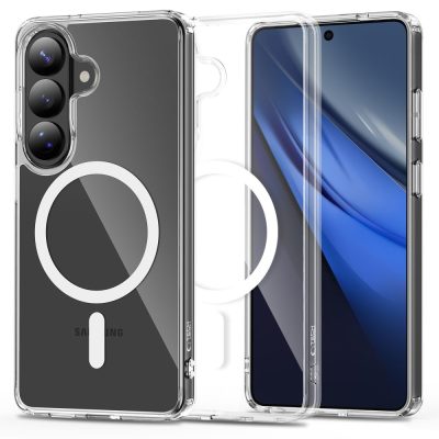Skaidrus dėklas Samsung Galaxy S26 Plus Tech-Protect FlexAir Hybrid Magsafe su magnetiniu žiedu ant nugarėlės