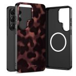 Panther dėklas Samsung Galaxy S26 Ultra Tech-Protect Lamano MagSafe tortoiseshell rašto modelio dėklas.