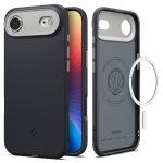 Juodas Spigen Nano Pop Mag Magsafe dėklas Apple Iphone Air su metaliniu apsauginiu žiedu kameros srityje