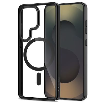 Juodas-skaidrus dėklas Samsung Galaxy S26 Ultra Tech-Protect Magmat Magsafe su permatomu korpusu