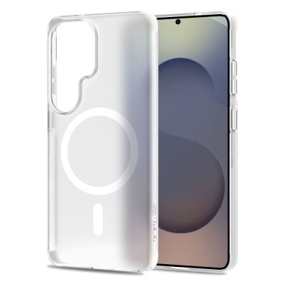 Matinis Ice dėklas Samsung Galaxy S26 Ultra „Tech-Protect Magslim Magsafe“ permatomas su baltu MagSafe apskritimu