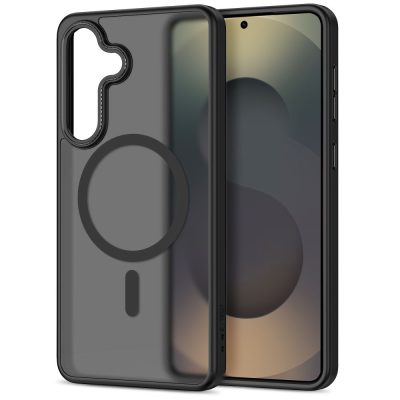 Juodas matinis dėklas Samsung Galaxy S26 Tech-Protect Magcam Magsafe, matomas nugarėlės dizainas