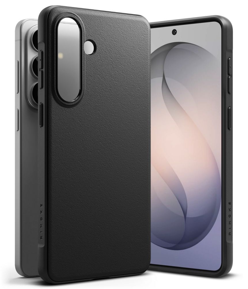 Juodas dėklas Samsung Galaxy S26 Ringke Onyx Juodas dėklas Samsung Galaxy S26 Ringke Onyx su matoma tekstūra ir išraiškinga kamera