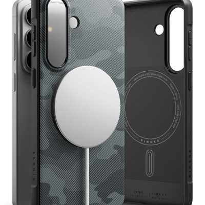 Juodas camo dėklas Samsung Galaxy S26 Ringke Onyx Magnetic Magsafe su magsafe magnetu