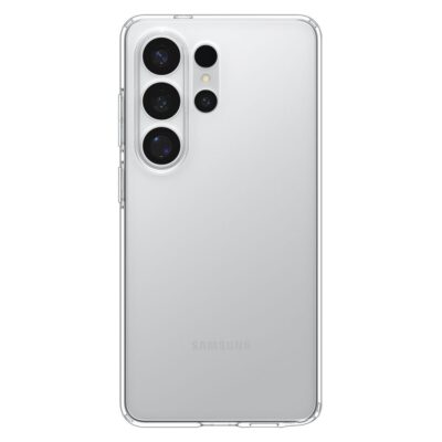 Skaidrus dėklas Samsung S26 Ultra Spigen Liquid Crystal - matomas nugaros paviršius ir kameros modulis
