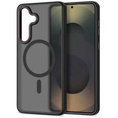 Juodas-raudonas Tech-Protect Magcam Magsafe dėklas Samsung Galaxy S26 telefonui