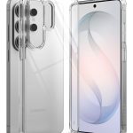 Skaidrus dėklas Samsung Galaxy S26 Ultra Ringke Fusion matomas ant telefono iš abiejų pusių