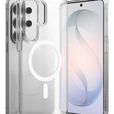 Skaidrus matinis dėklas Samsung Galaxy S26 Ultra su Magsafe žiedu