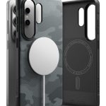 Juodas camo dėklas Samsung Galaxy S26 Ultra Ringke Onyx Magnetic Magsafe su kamufliažo raštu