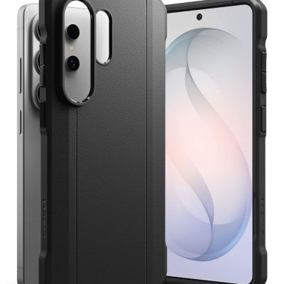 Juodas dėklas Samsung Galaxy S26 Ultra Ringke Onyx Alfa su matoma tekstūruota danga