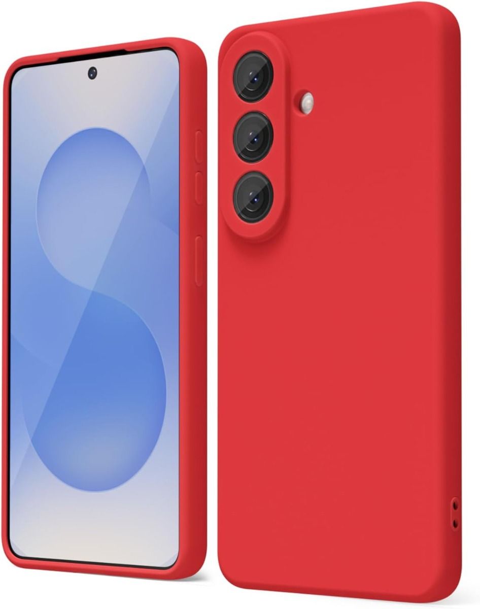 Raudonas deklas Samsung Galaxy S942 S26 Liquid Silicone 1.5mm Raudonas deklas Samsung Galaxy S942 S26 Liquid Silicone 1.5mm uzdengia telefona, matomas nugaros kameros modulis.