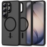 Juodas dėklas Samsung S948 S26 Ultra Matte MagSafe su matiniu paviršiumi ir išryškėtu kamerų moduliu