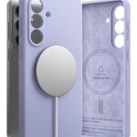 Levandų dėklas Samsung Galaxy S26 Plus Ringke Silicone Magnetic Magsafe su magnetu ir kameros išpjovomis