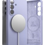 Levandų spalvos silikoninis Samsung Galaxy S26 dėklas su Magnetine Magsafe funkcija