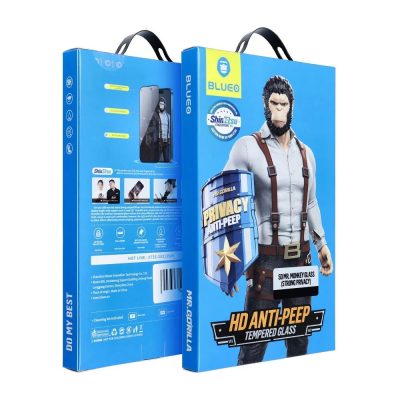 Juodas privatumo apsauginis stikliukas 5D Mr. Monkey Glass telefonui Samsung S942 S26