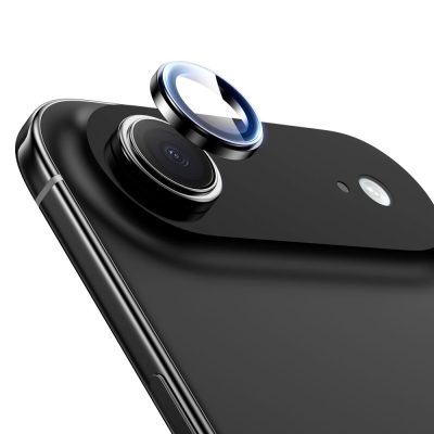 Juodas stiklas galiniai kamerai Apple Iphone Air Tech-Protect Camring Fit+ ant juodo telefono