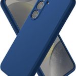 Tamsiai melynas deklas Samsung Galaxy S947 S26 Plus, matomas triju kameru blokas