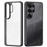 Skaidrus dėklas Dux Ducis Aimo Samsung S948 S26 Ultra su bangų tekstūra ir juodu rėmeliu