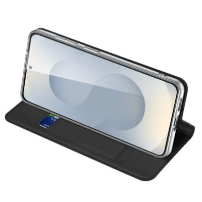 Juodas atverčiamas dėklas Samsung S947 S26 Plus Dux Ducis Skin Pro su stovu