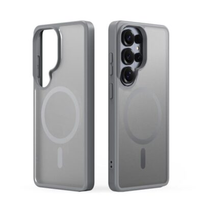 Pilkas dėklas su MagSafe žiedu ant nugaros, skirtas Samsung S948 S26 Ultra
