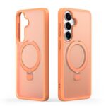 Rožinis dėklas Samsung S942 S26 Dux Ducis Yind Magnetic su žiediniu laikikliu ant nugaros