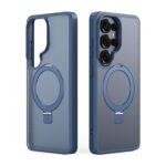 Tamsiai mėlynas dėklas su magnetiniu žiedu, matomas galinis vaizdas Dux Ducis Yind Magnetic