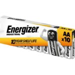 Energizer Industrial LR6 AA bateriju paketas 10 vnt matomas paveiksle