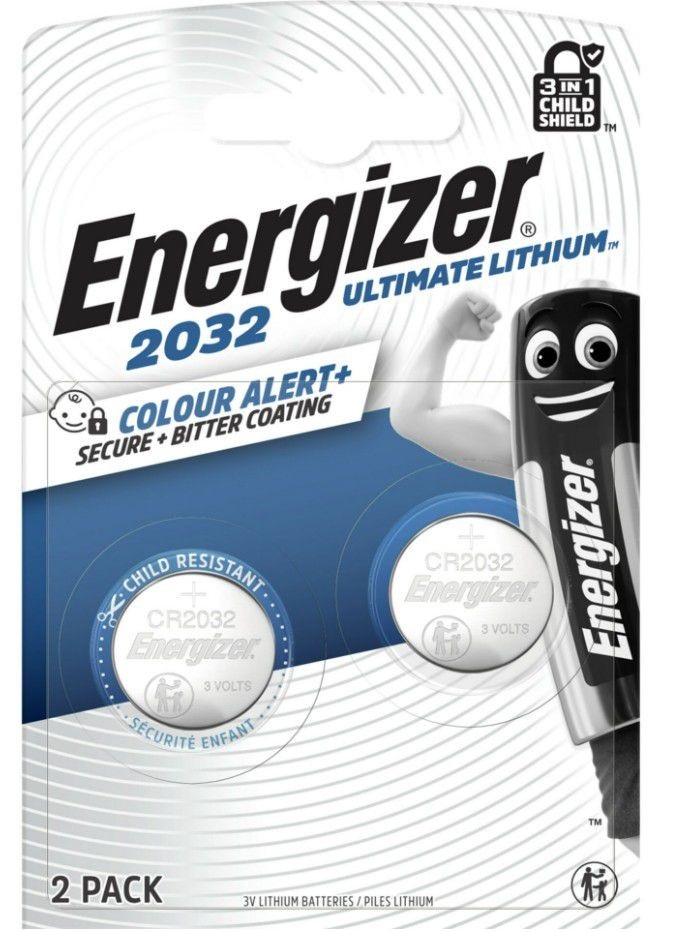 Ličio elementas Energizer Ultimate Lithium CR2032 3V 254mAh 2 vnt Ličio elementas Energizer Ultimate Lithium CR2032 3V, 254mAh, 2 vnt pakuotė