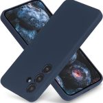 Tamsiai mėlynas dėklas Samsung Galaxy S942 S26 X-level Dynamic telefone su matomomis kameromis ir ekranu