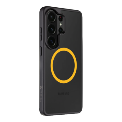 Juodas geltonas deklas Samsung Galaxy S26 Ultra Tactical MagForce Hyperstealth 2.0mm