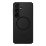 Juodas Asphalt dėklas Samsung Galaxy S26 Plus su apvaliu magnetiniu žiedu ant nugaros