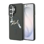 Juodas Karl Lagerfeld IML telefono dėklas su Choupette logotipu ir magnetiniu ratu Samsung Galaxy S26 Ultra