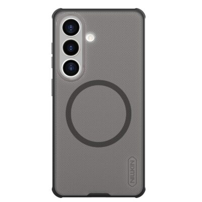 Juodas skaidrus deklas Nillkin Super Frosted PRO Magnetic telefonui Samsung Galaxy S26