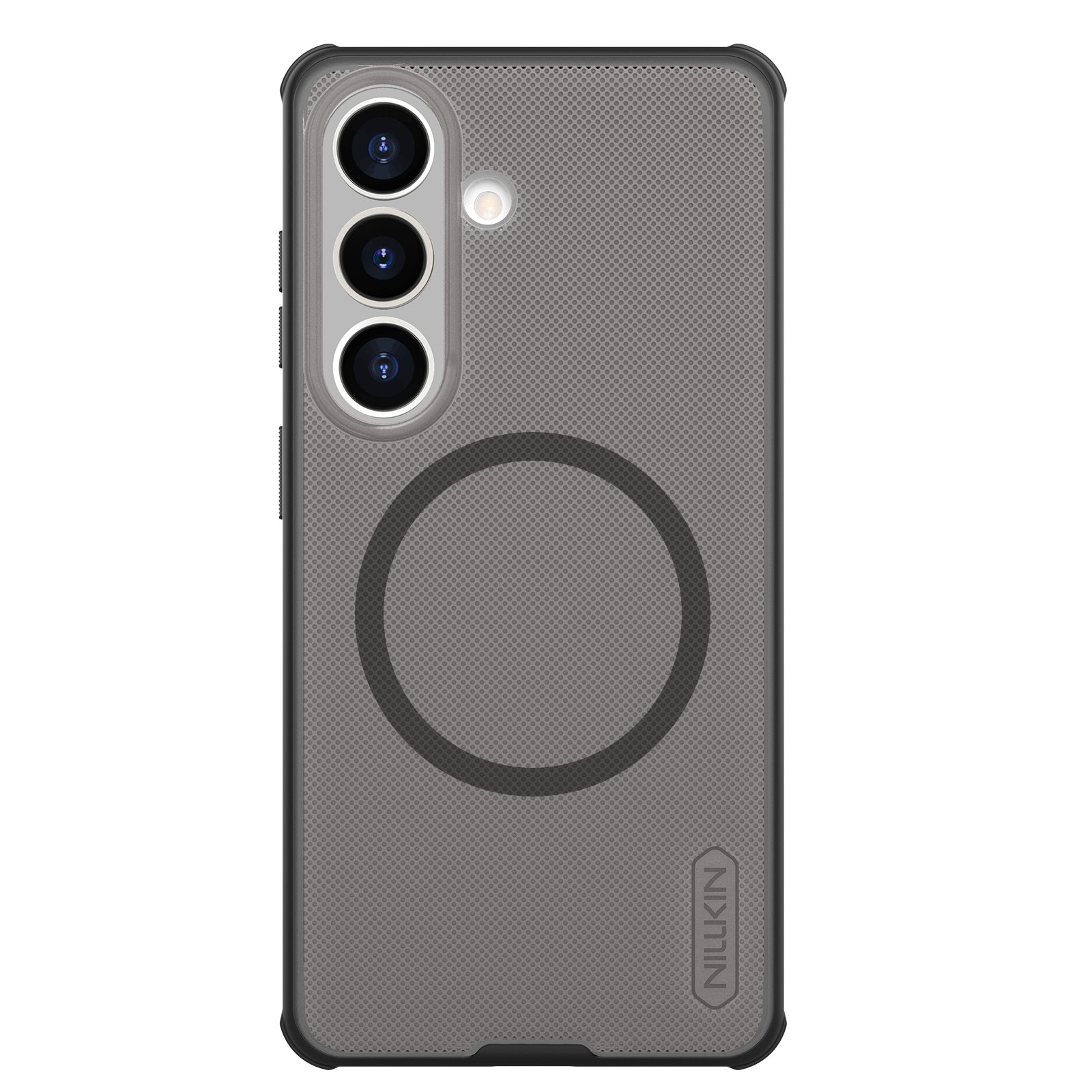 Juodas-skaidrus deklas Nillkin Super Frosted PRO Magnetic Juodas skaidrus deklas Nillkin Super Frosted PRO Magnetic telefonui Samsung Galaxy S26