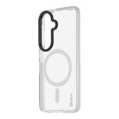 Skaidrus dėklas su juoda kamerų apsauga, skirtas Samsung Galaxy S26 OBAL:ME MagNetix Bumper