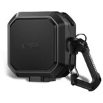 Juodas TECH-PROTECT CARBONOX MAGSAFE dėklas Samsung Galaxy Buds 4 / 4 PRO