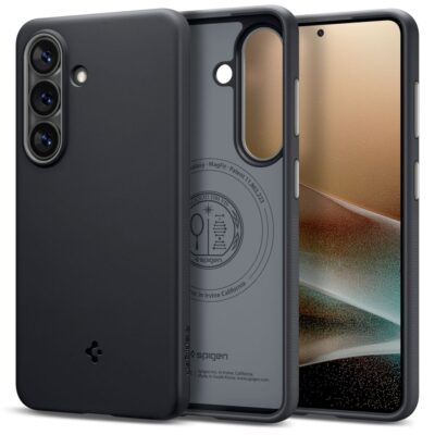 Juodas dėklas Samsung Galaxy S26 Spigen Nano Pop Mag Magsafe – matomas kameros modulis