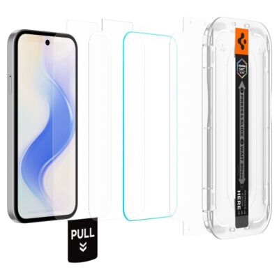 Skaidrus apsauginis stikliukas Google Pixel 10A su Spigen Glas.Tr Ez Fit Pro AC 2-Pack