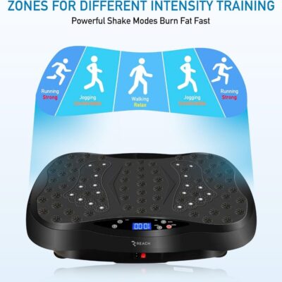 Vibro treniruoklis Reach EX150 – juoda plokštė su skaitmeniniu ekranu