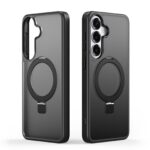 Juodas dėklas Samsung S947 S26 Plus su Dux Ducis Yind Magnetic Stand laikikliu, matomas iš abiejų pusių