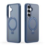 Tamsiai mėlynas dėklas Samsung S947 S26 Plus su apvaliu magnetiniu laikikliu ant nugaros